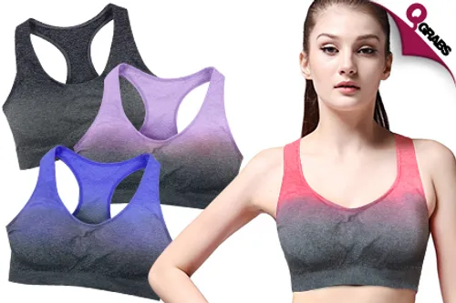 For QR39 Be Comfortable ALL The Time with Wireless Padded Sports Bras - Choose from 4 Colors & 3 Sizes! (QR89 Value)